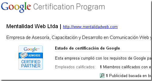 Google AdWords Mentalidad Web